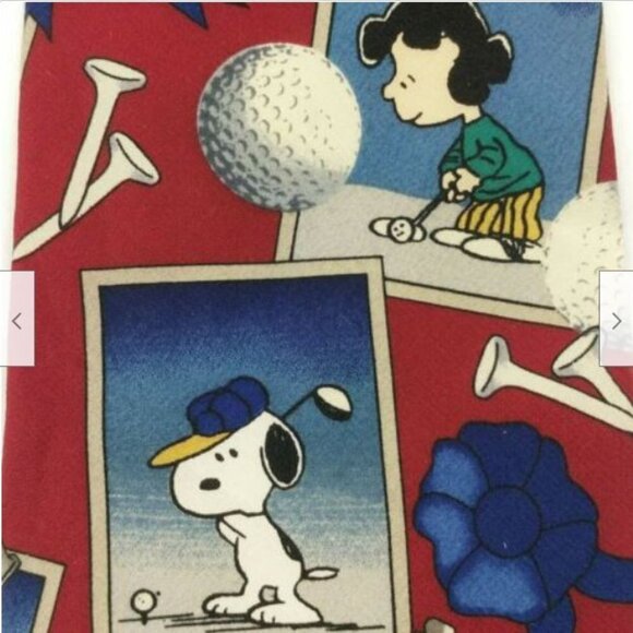 Peanuts Golf Snoopy Charlie Brown Tie - Picture 3 of 7